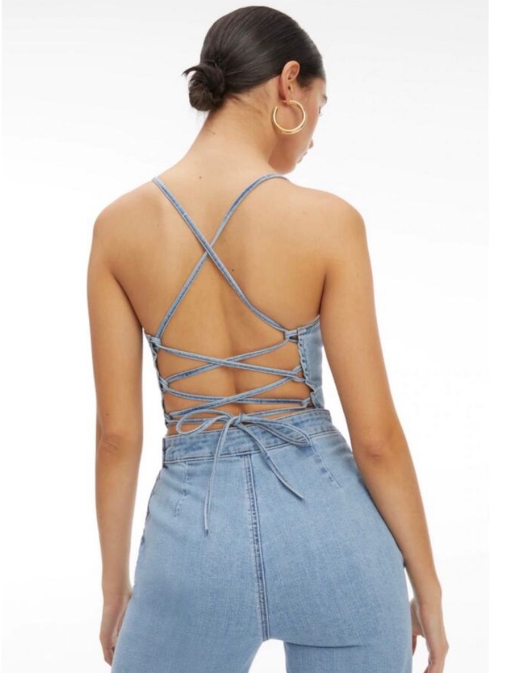 Good American Vacay Palazzo Jumpsuit - Picture 4 of 6
